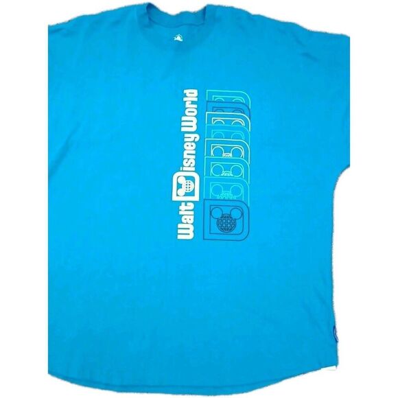 Disney Walt Disney World  Shirt Sz XXL Spirit Jersey Puff Logo Blue Slime Green - Picture 4 of 8